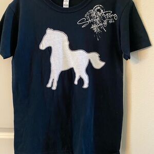 Stone Pony Asbury Park Black T-Shirt with White Horse